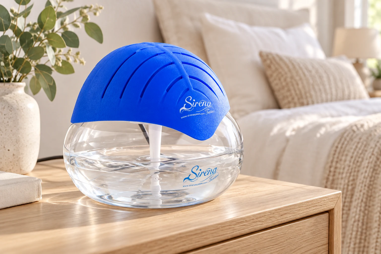 Sirena Twister blue styled in a bright home