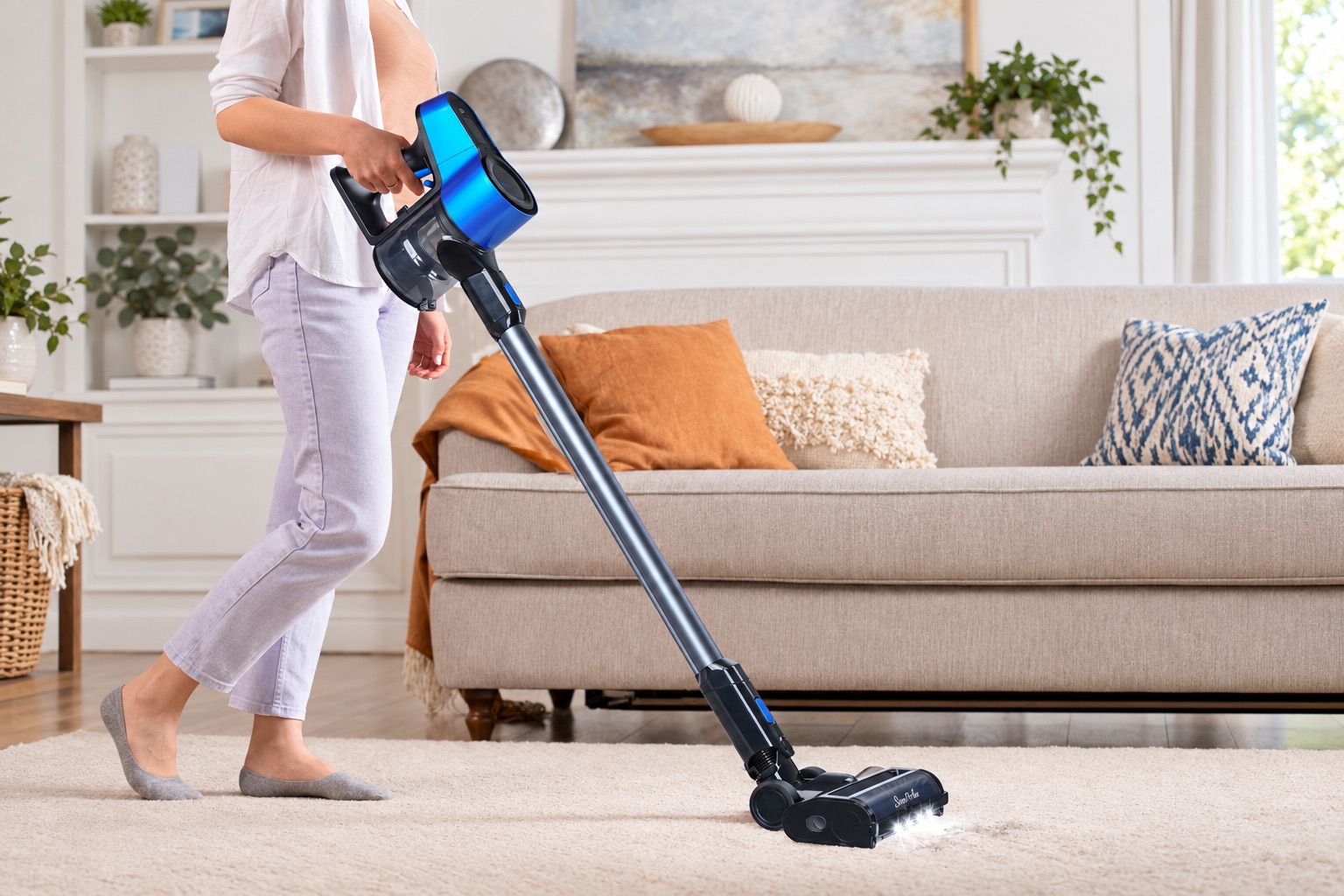 Sirena ProFlex cleaning a living-room rug