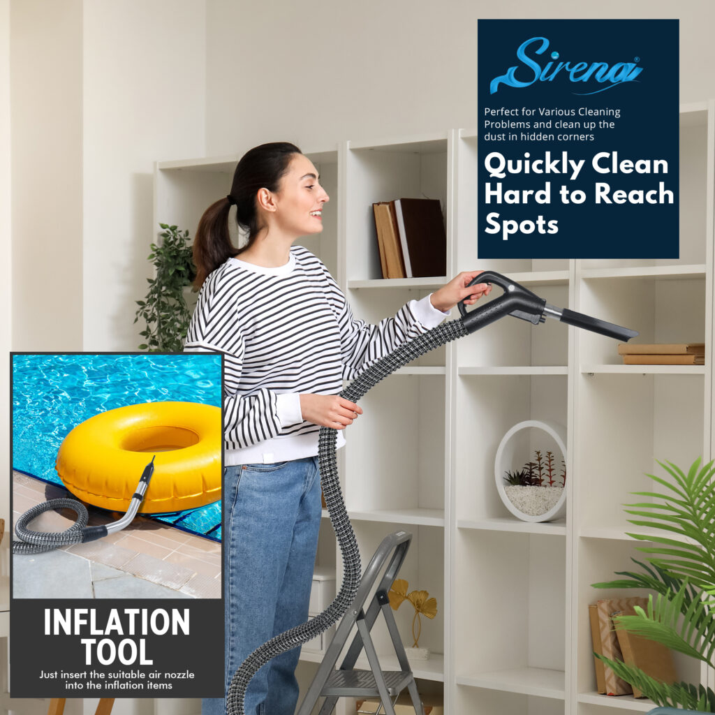 Water vacuum detail tools for corners crevices and above-floor cleaning