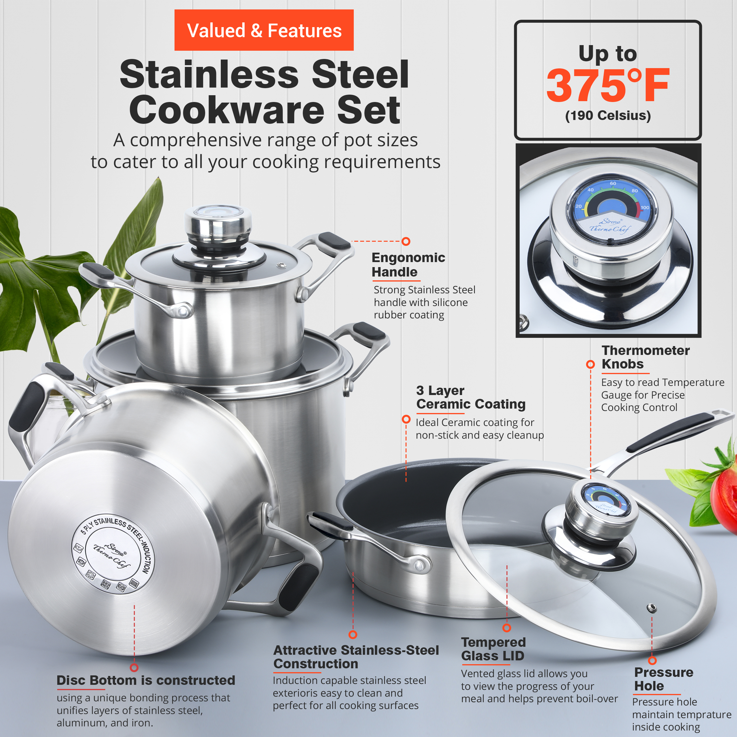Sirena ThermoChef, Cookware Set