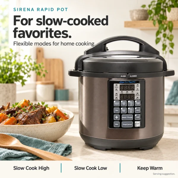 Sirena Rapid Pot: Slow cook kitchen lifestyle