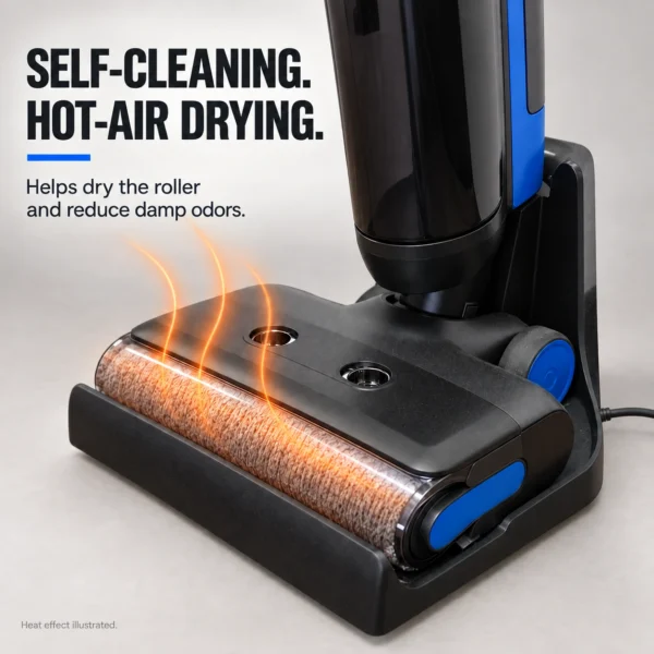 Sirena PowerMop Pro: hot air drying odor control