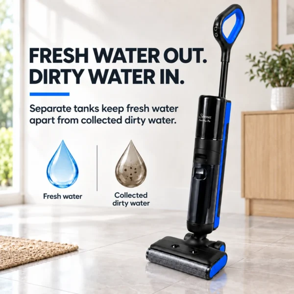 Sirena PowerMop Pro: fresh dirty water separation