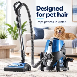 Sirena water vacuum cleaner designed for pet hair